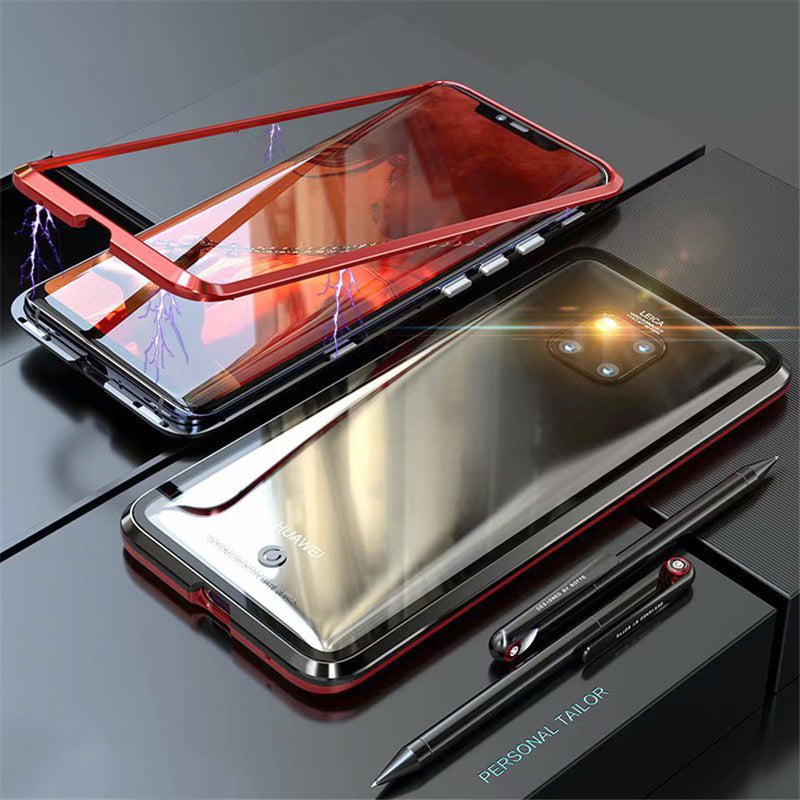 Magnetic tempered phone case
