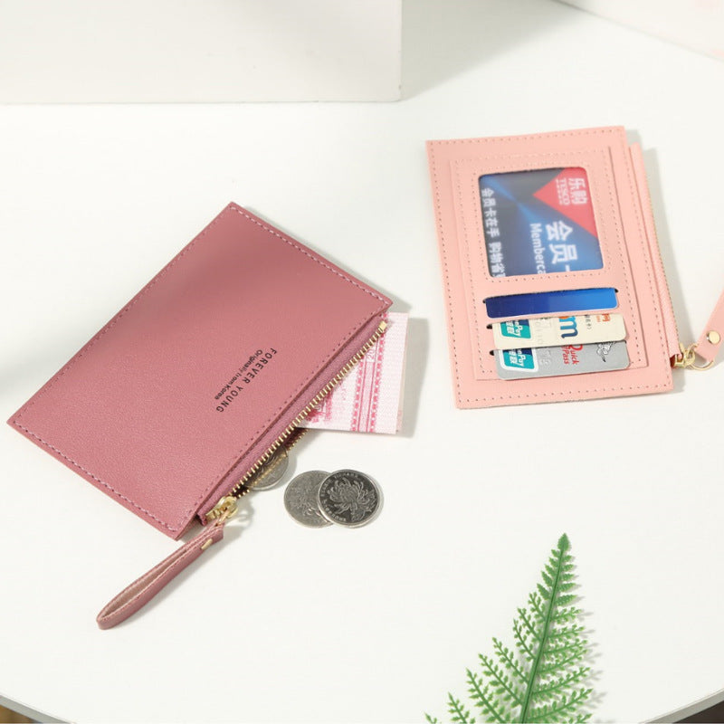 Ultra-thin Female Cute Personalized ID Card Holder Mini Coin Purse