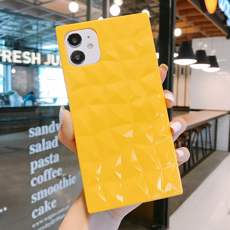 Phone Case For  Fashion Diamond Square Design Candy Color Clear Soft TPU