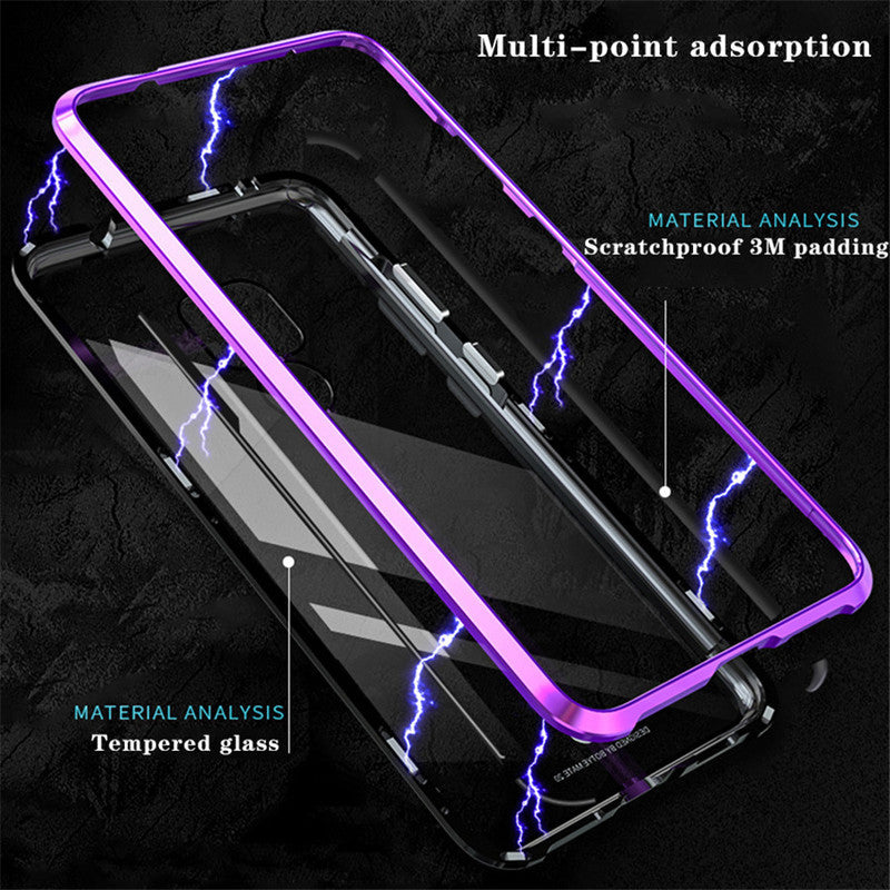 Magnetic tempered phone case