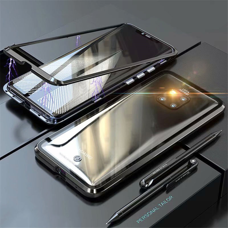 Magnetic tempered phone case