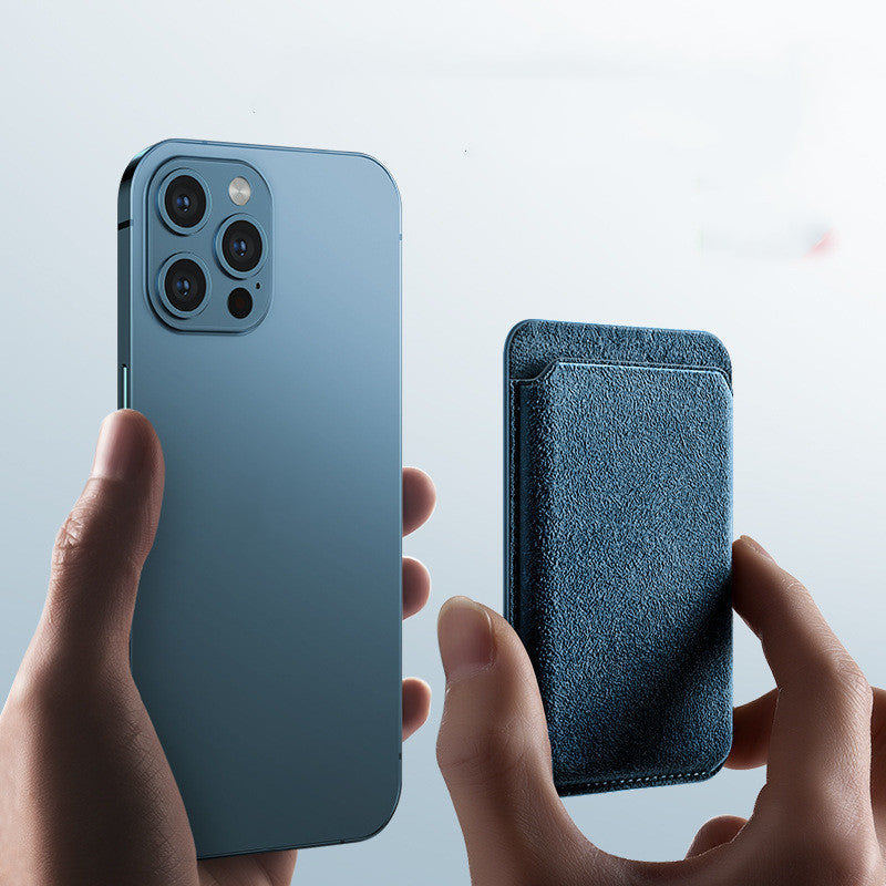 Suede Premium Suede Magnetic Card Holder