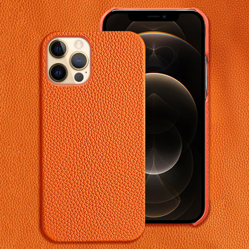 Genuine Leather Protective Shell Shatterproof Mobile Phone Case