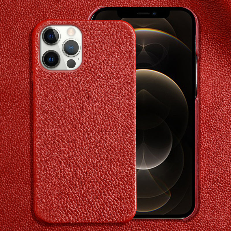 Genuine Leather Protective Shell Shatterproof Mobile Phone Case
