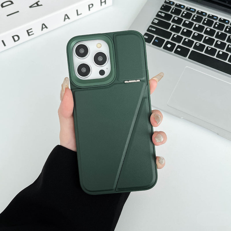 Leather Hidden Bracket Phone Case