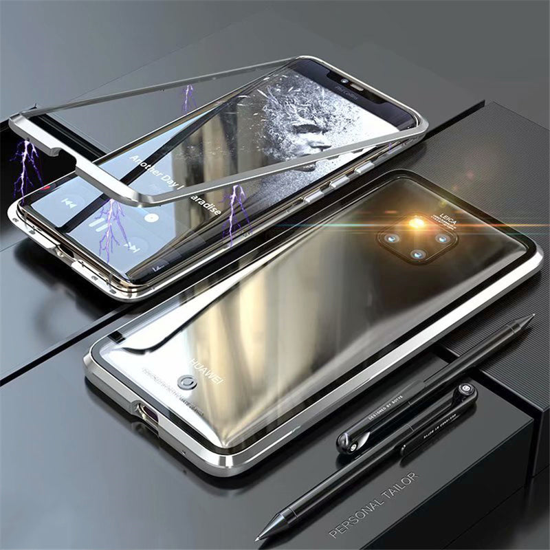 Magnetic tempered phone case