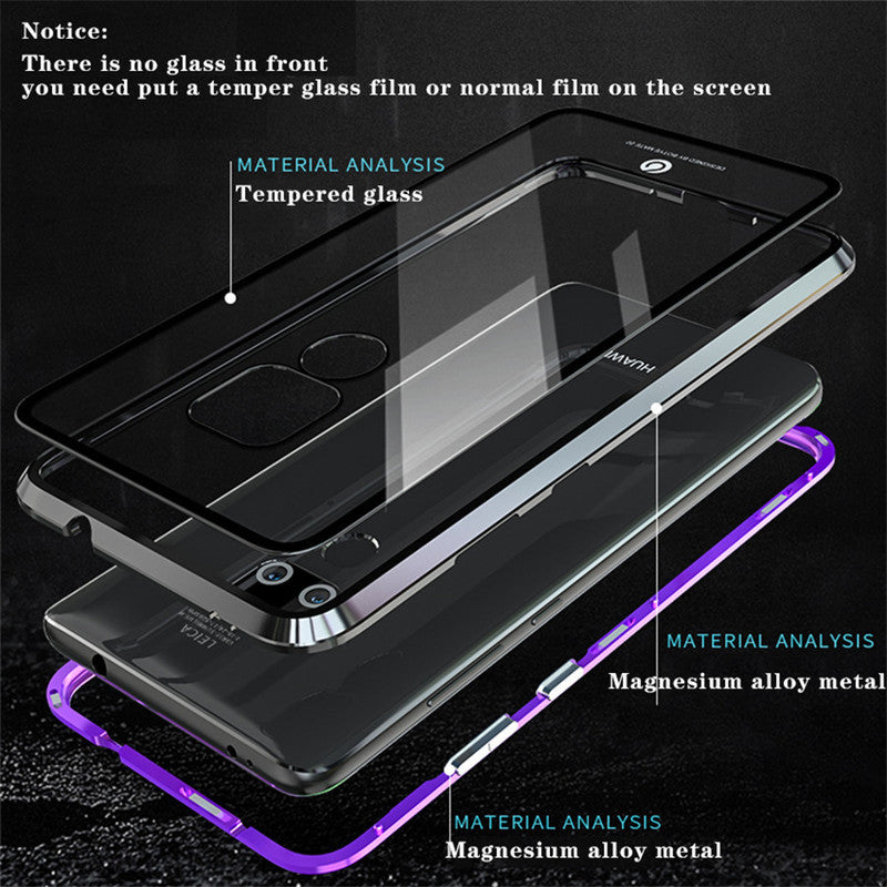 Magnetic tempered phone case