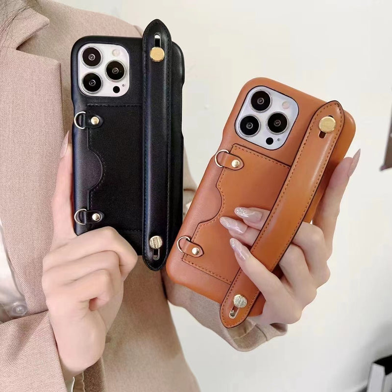 Mobile Phone Solid Color Card Shatter-resistant Hand-held Case