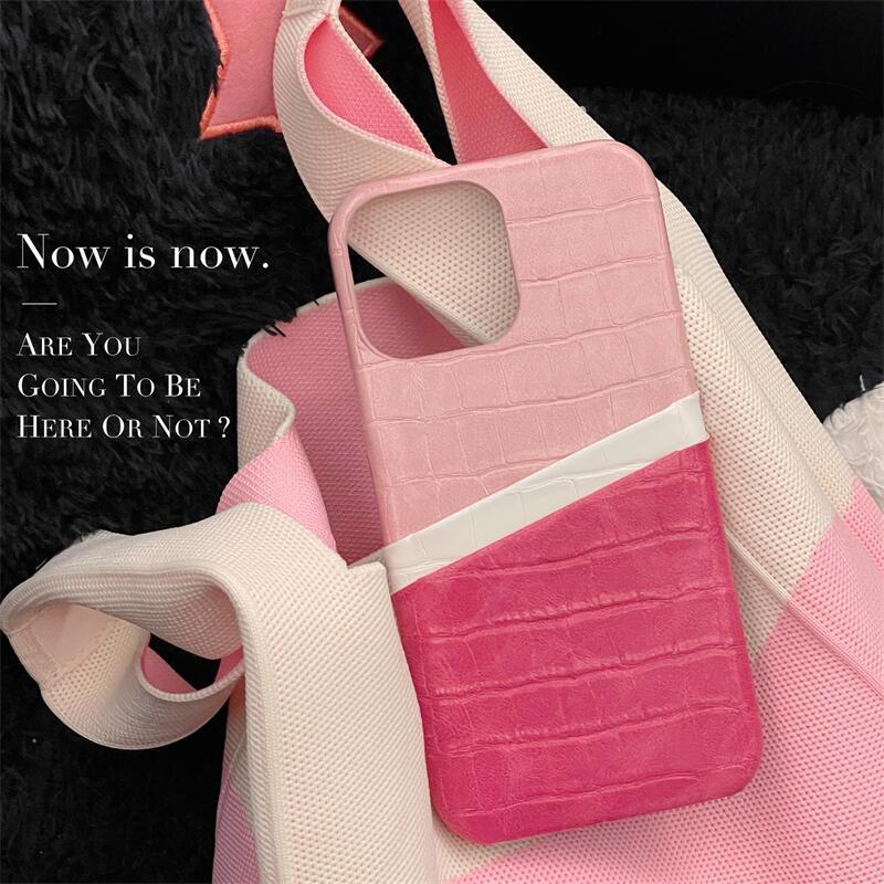 Double Card Leather Half Pack Phone Case