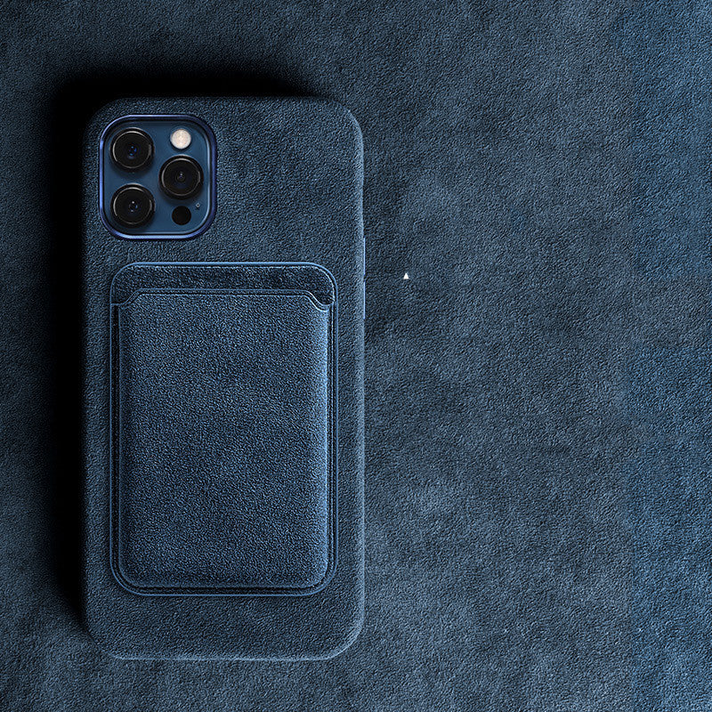 Suede Premium Suede Magnetic Card Holder