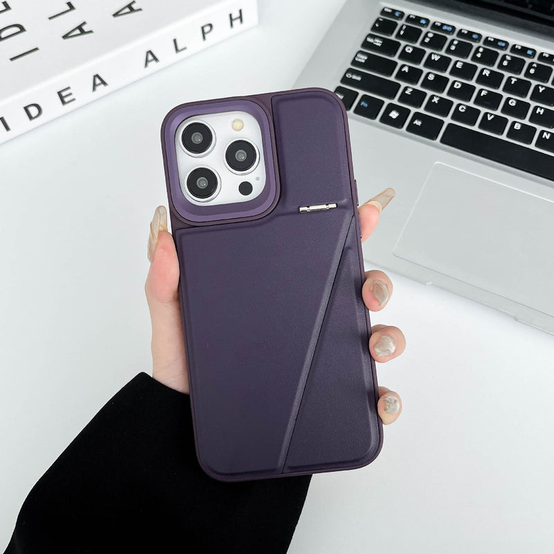 Leather Hidden Bracket Phone Case