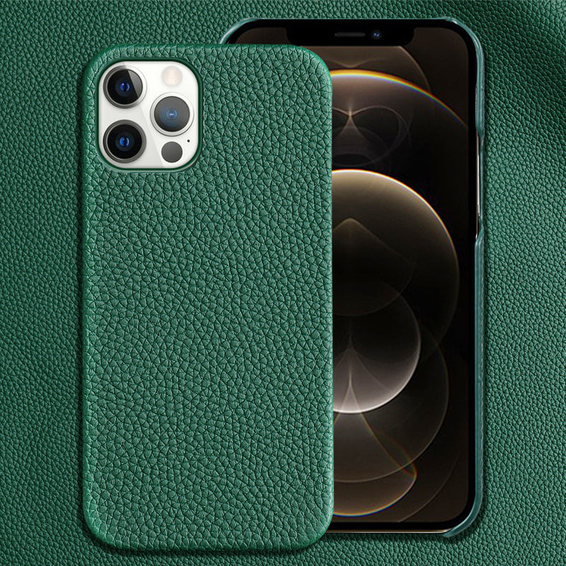Genuine Leather Protective Shell Shatterproof Mobile Phone Case
