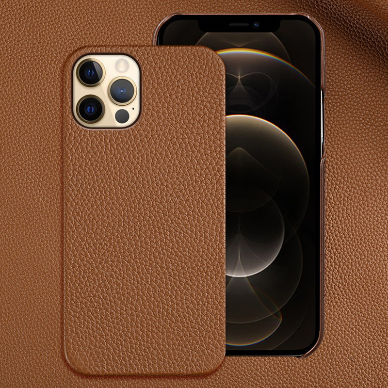 Genuine Leather Protective Shell Shatterproof Mobile Phone Case